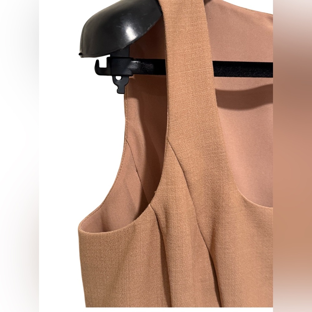 Tory Burch NWT Size 10 Classic Tan Sleeveless Square Neckline Wool Dress (0569) - Picture 5 of 16